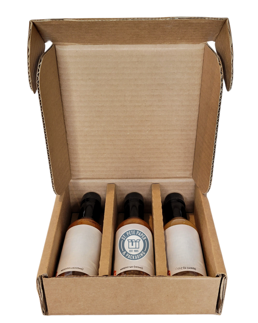 3 Woozy Hot Sauce Bottle Shipping Gift Box